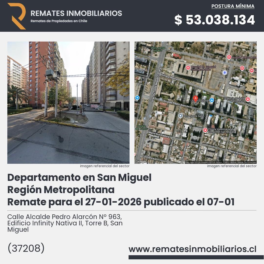 Imagen ficha Calle Alcalde Pedro Alarcón Nº 963, Edificio Infinity Nativa II, Torre B, San Miguel