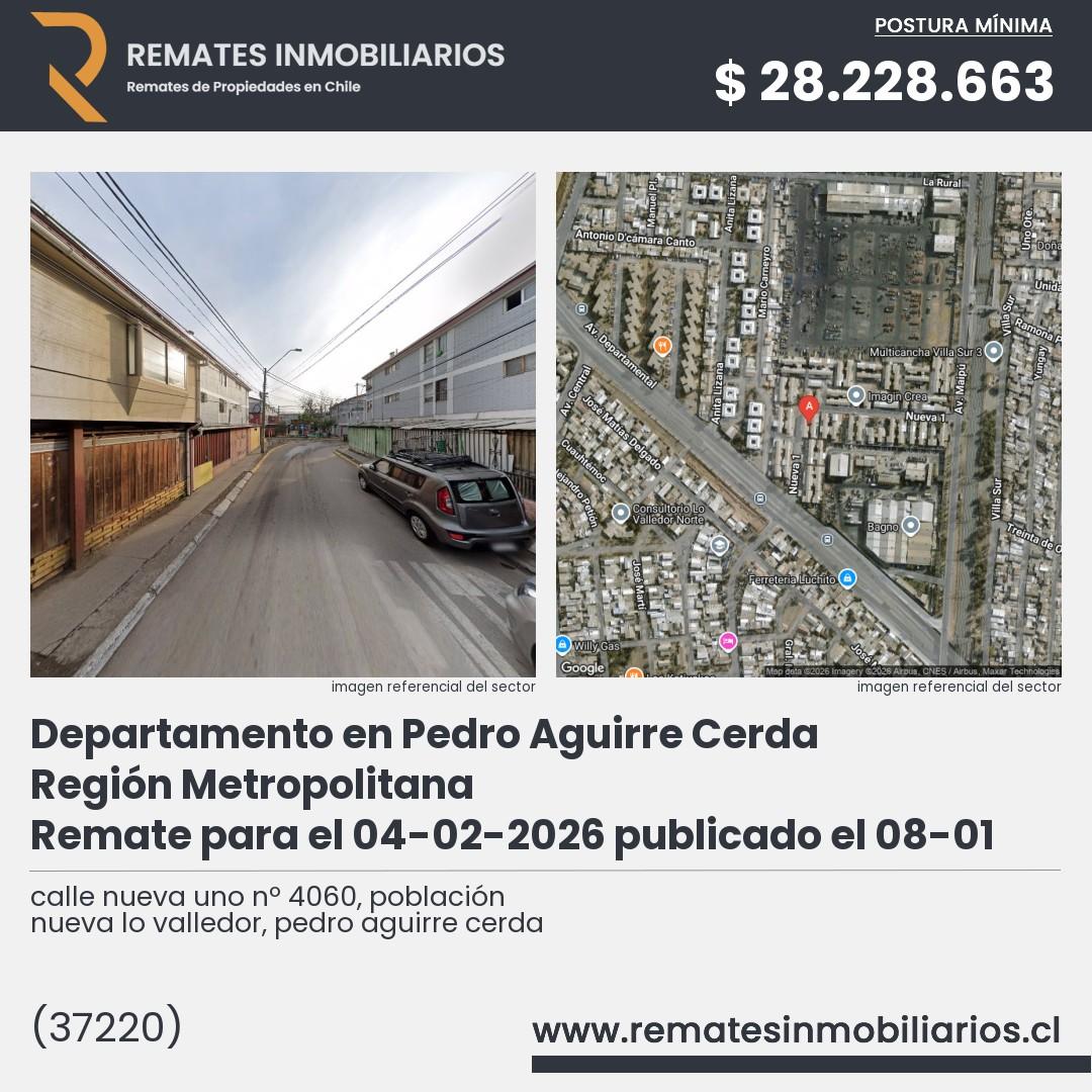 Imagen ficha calle nueva uno nº 4060, población nueva lo valledor, pedro aguirre cerda