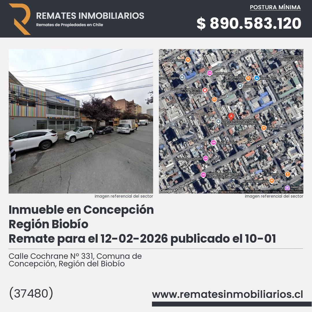 Imagen ficha Calle Cochrane Nº 331, Comuna de Concepción, Región del Biobío