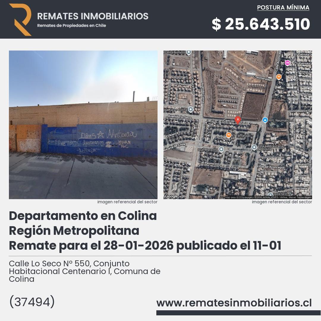 Imagen ficha Calle Lo Seco Nº 550, Conjunto Habitacional Centenario I, Comuna de Colina