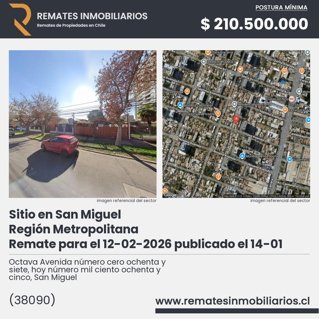 Imagen ficha Octava Avenida número cero ochenta y siete, hoy número mil ciento ochenta y cinco, San Miguel