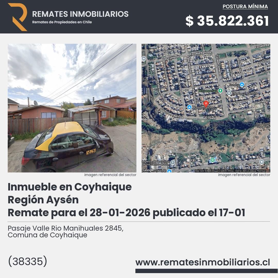 Imagen ficha Pasaje Valle Rio Manihuales 2845, Comuna de Coyhaique