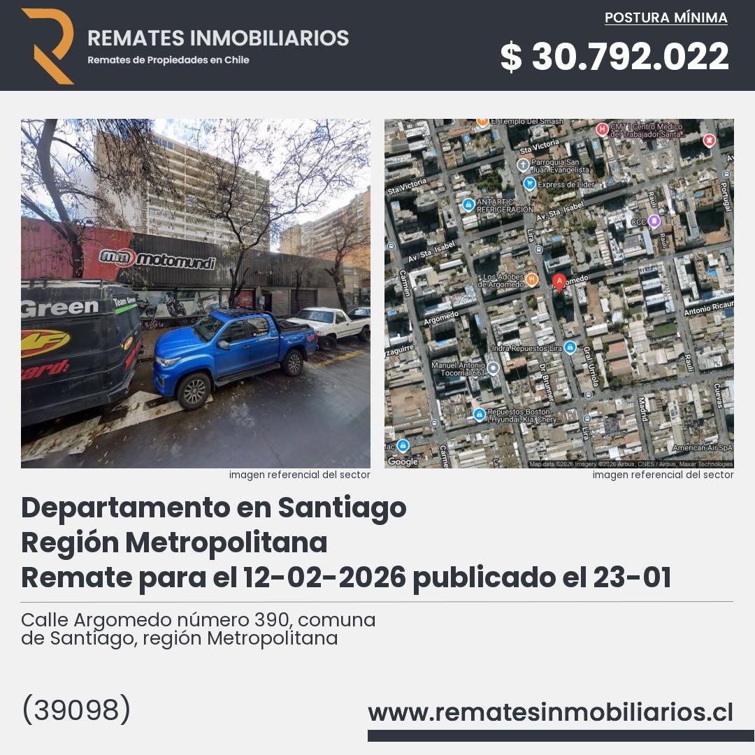 Imagen ficha Calle Argomedo número 390, comuna de Santiago, región Metropolitana