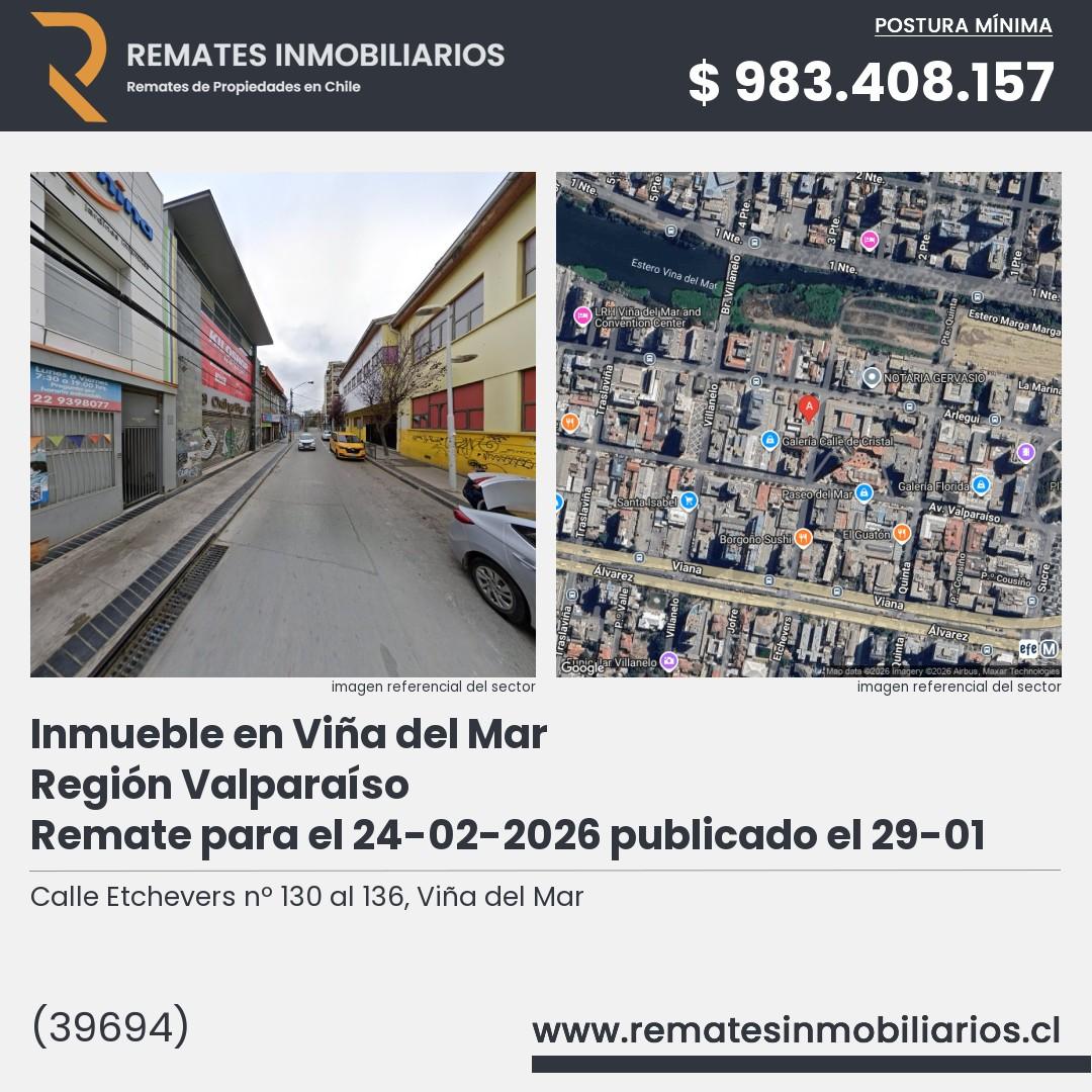 Imagen ficha Calle Etchevers nº 130 al 136, Viña del Mar