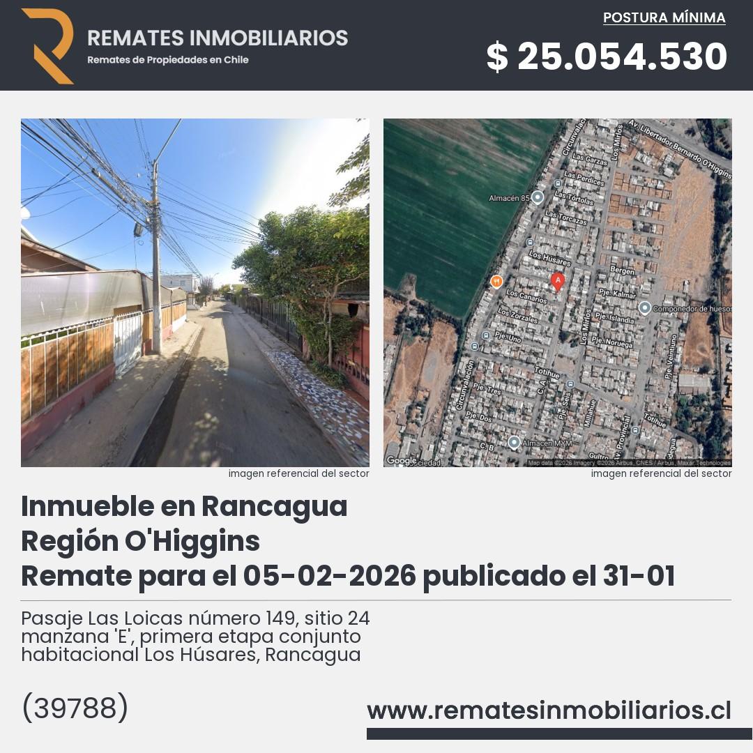 Imagen ficha Pasaje Las Loicas número 149, sitio 24 manzana 