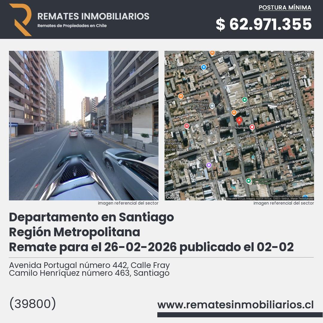 Imagen ficha Avenida Portugal número 442, Calle Fray Camilo Henríquez número 463, Santiago
