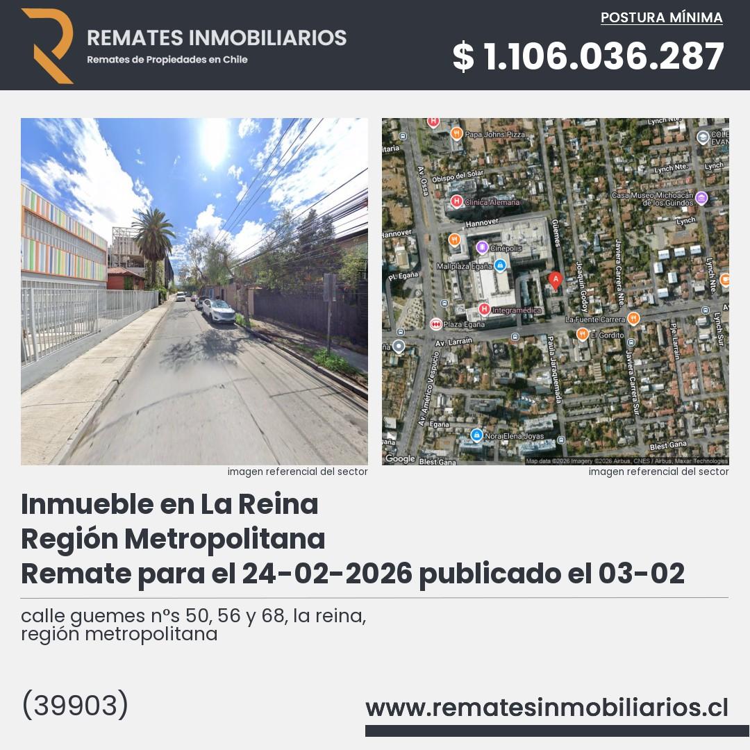 Imagen ficha calle guemes n°s 50, 56 y 68, la reina, región metropolitana