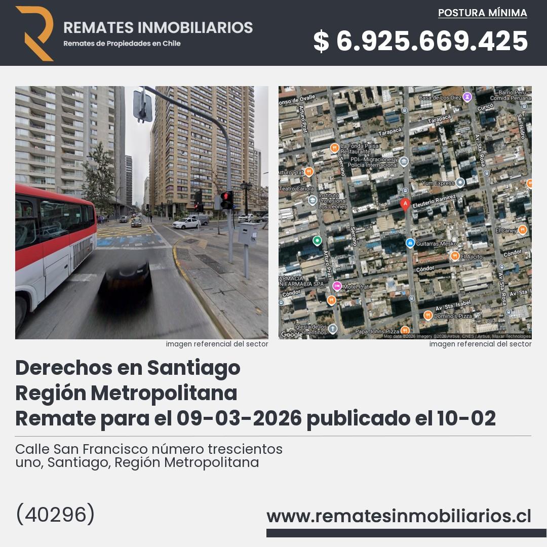 Imagen ficha Calle San Francisco número trescientos uno, Santiago, Región Metropolitana