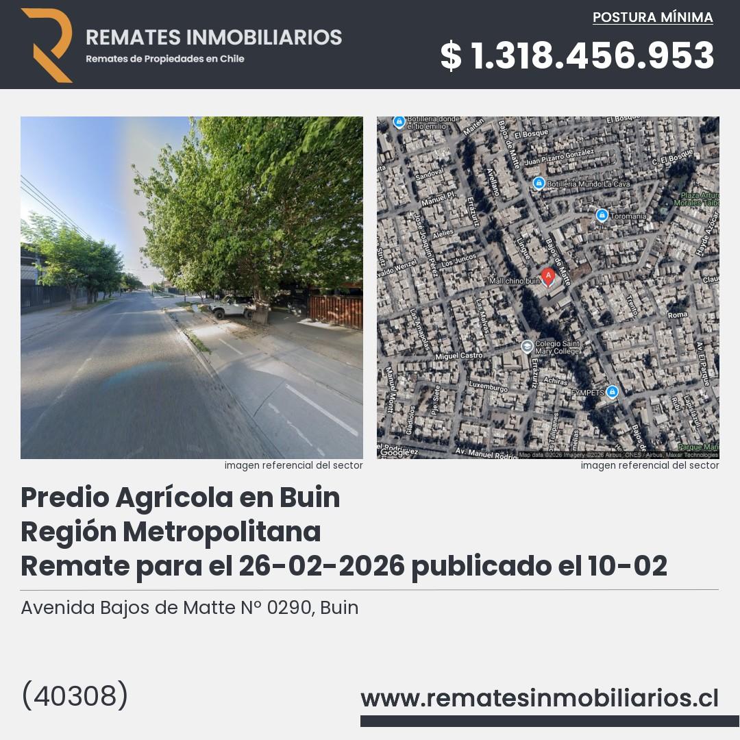 Imagen ficha Avenida Bajos de Matte Nº 0290, Buin