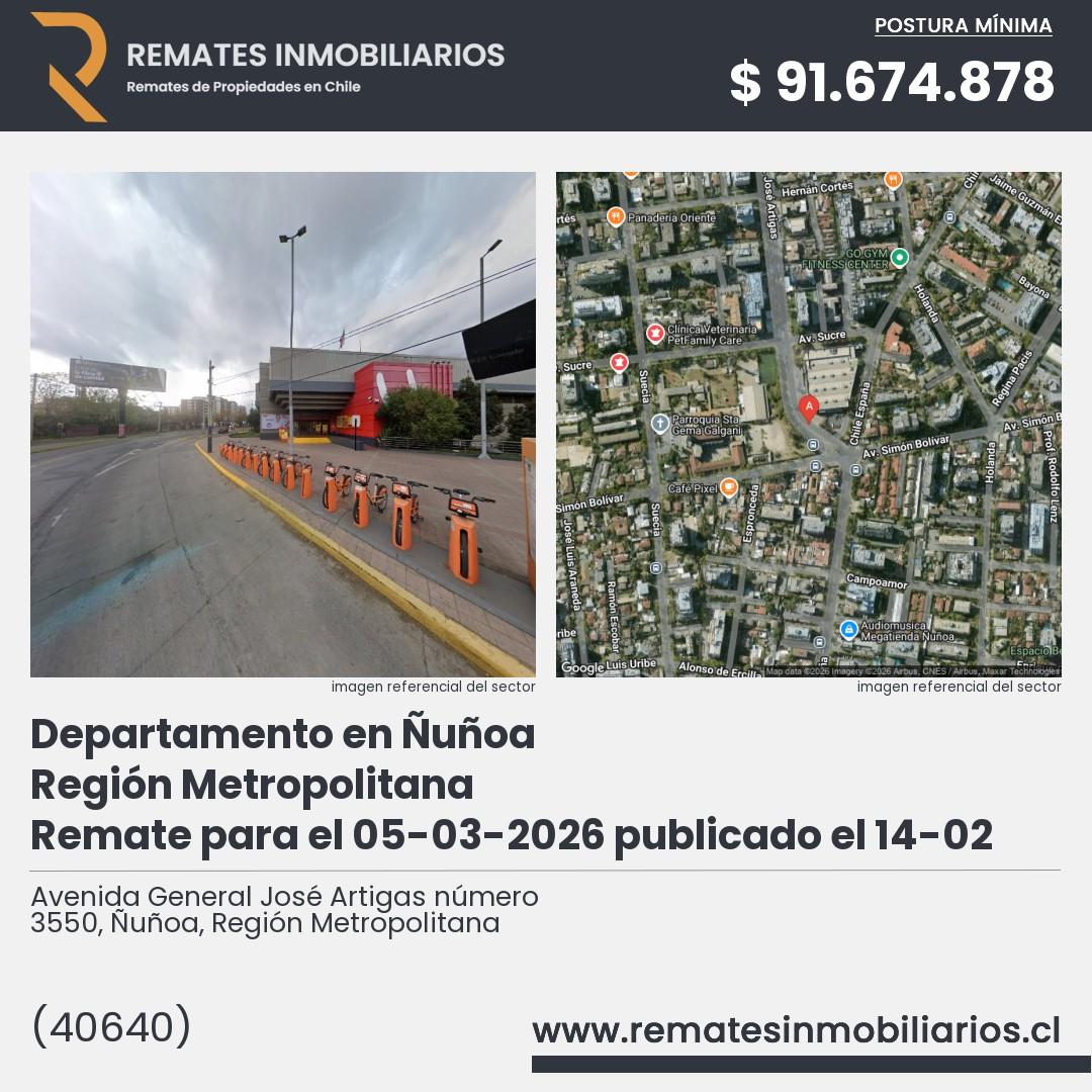 Imagen ficha Avenida General José Artigas número 3550, Ñuñoa, Región Metropolitana