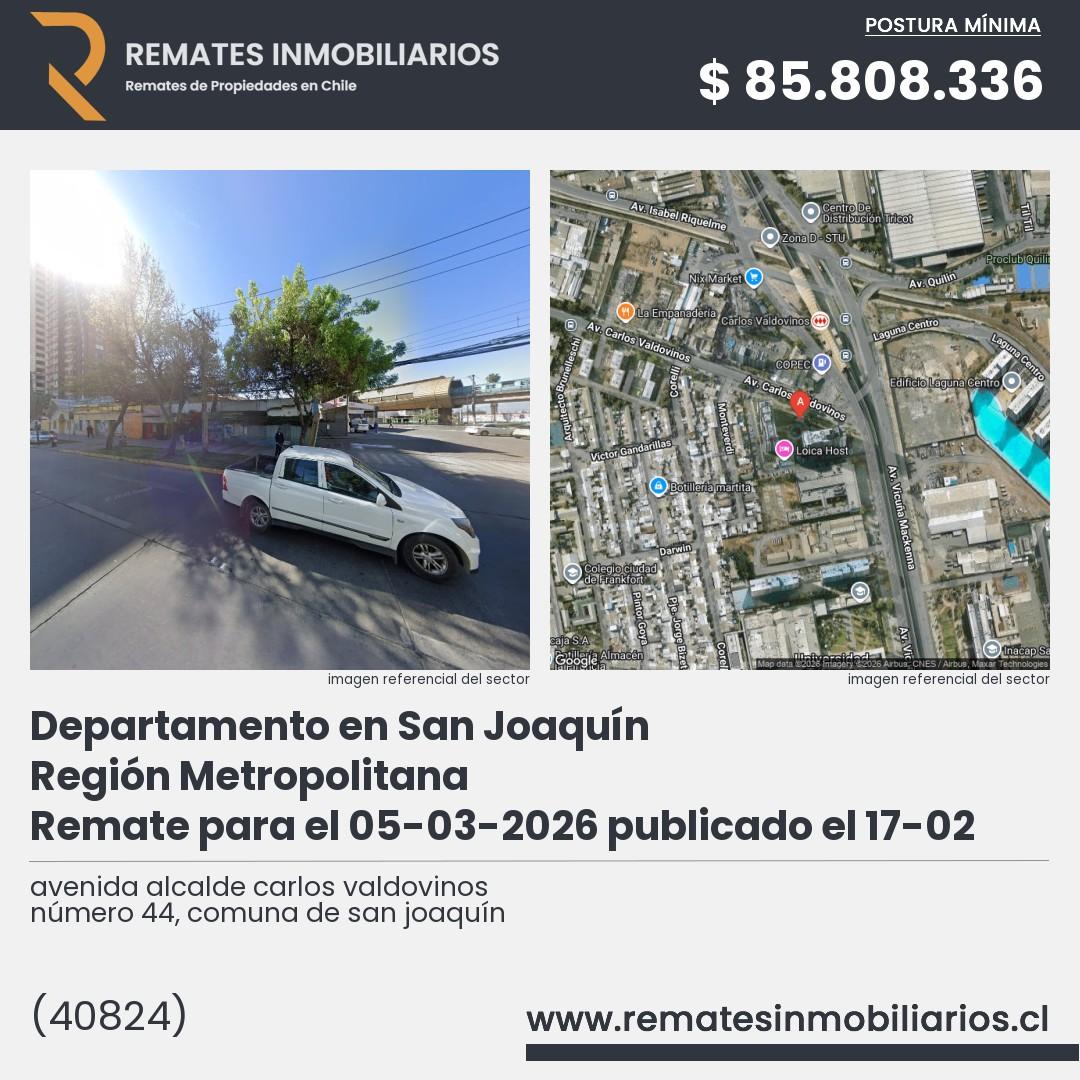 Imagen ficha avenida alcalde carlos valdovinos número 44, comuna de san joaquín