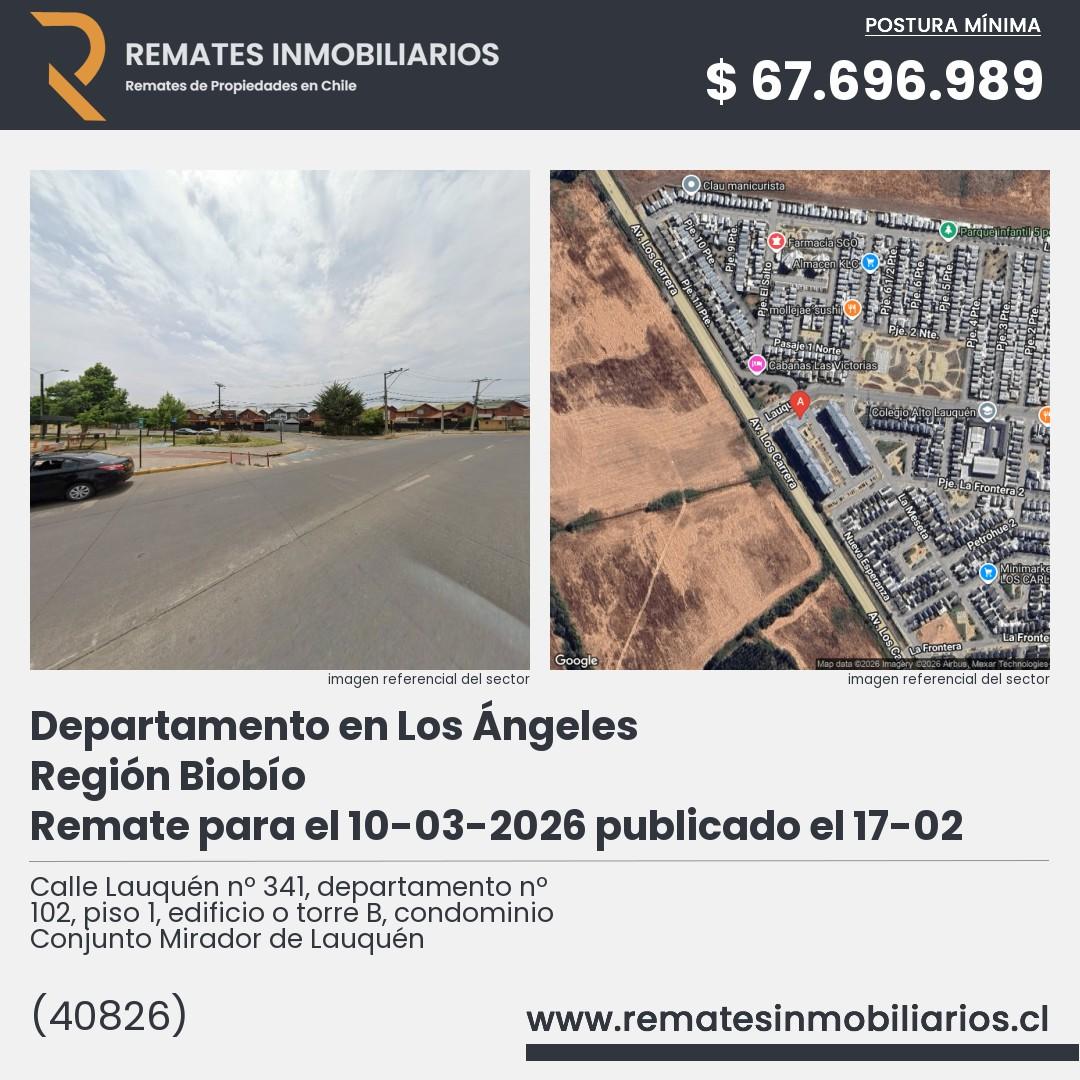 Imagen ficha Calle Lauquén nº 341, departamento nº 102, piso 1, edificio o torre B, condominio Conjunto Mirador de Lauquén