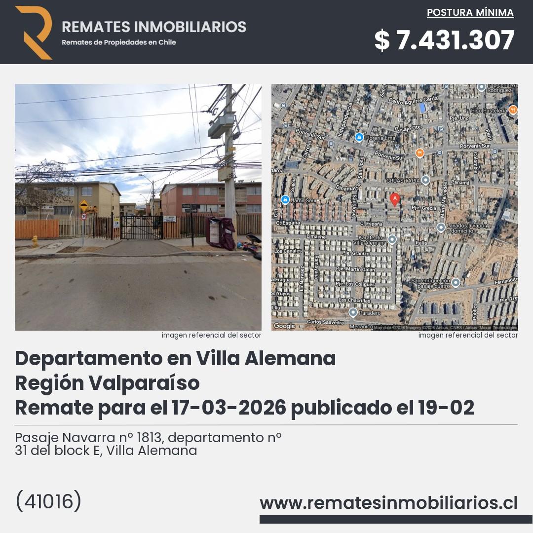 Imagen ficha Pasaje Navarra nº 1813, departamento nº 31 del block E, Villa Alemana