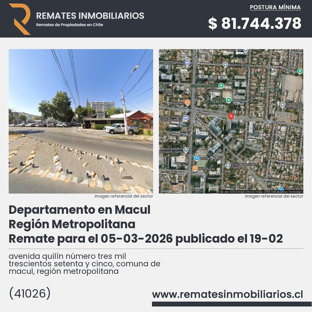 Imagen ficha avenida quilín número tres mil trescientos setenta y cinco, comuna de macul, región metropolitana