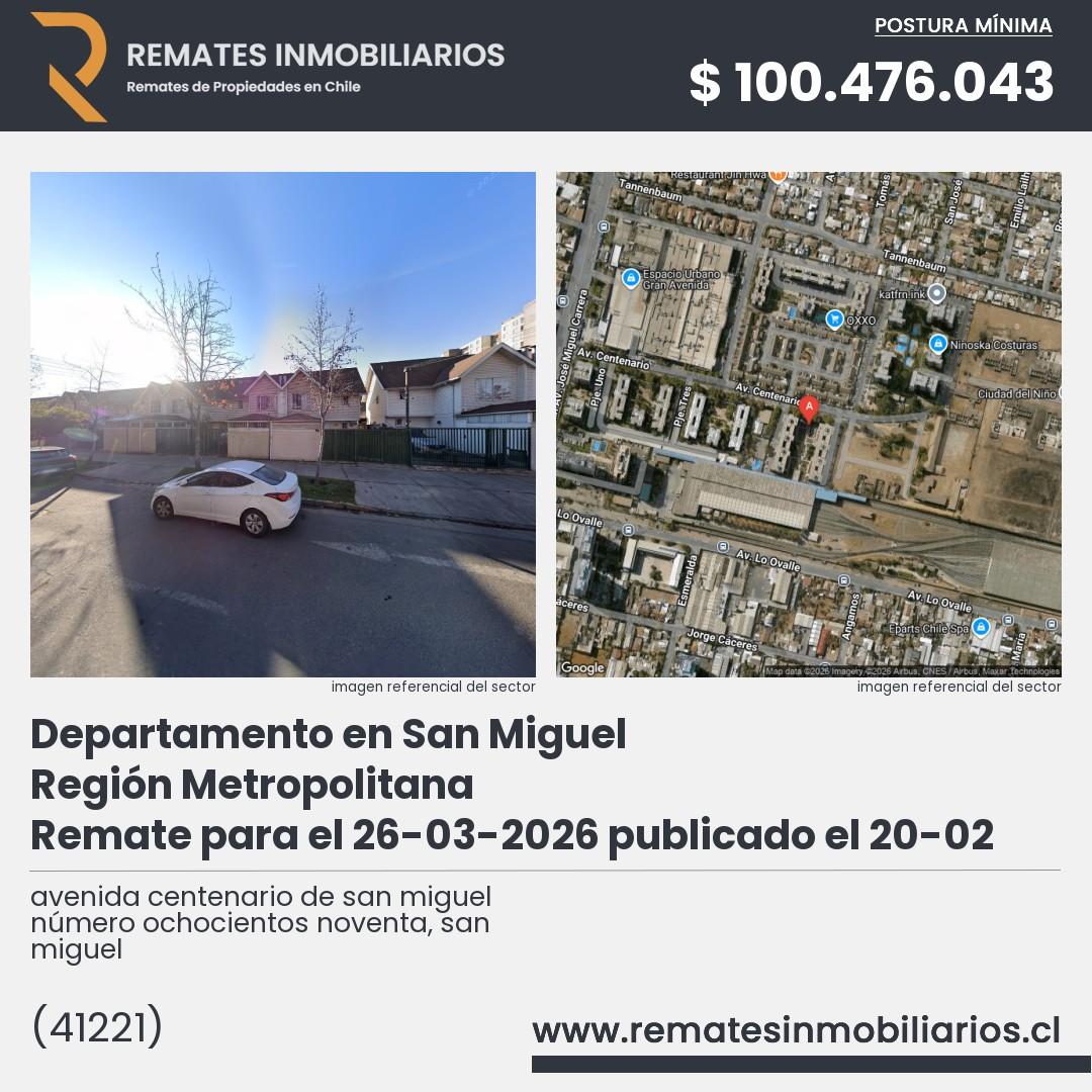 Imagen ficha avenida centenario de san miguel número ochocientos noventa, san miguel