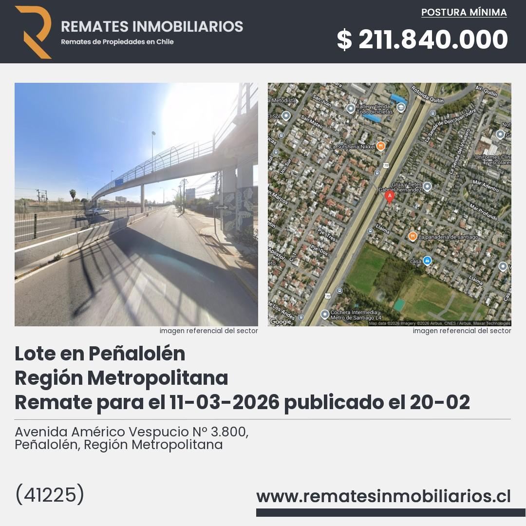 Imagen ficha Avenida Américo Vespucio Nº 3.800, Peñalolén, Región Metropolitana