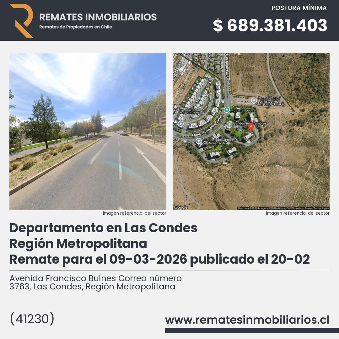 Imagen ficha Avenida Francisco Bulnes Correa número 3763, Las Condes, Región Metropolitana