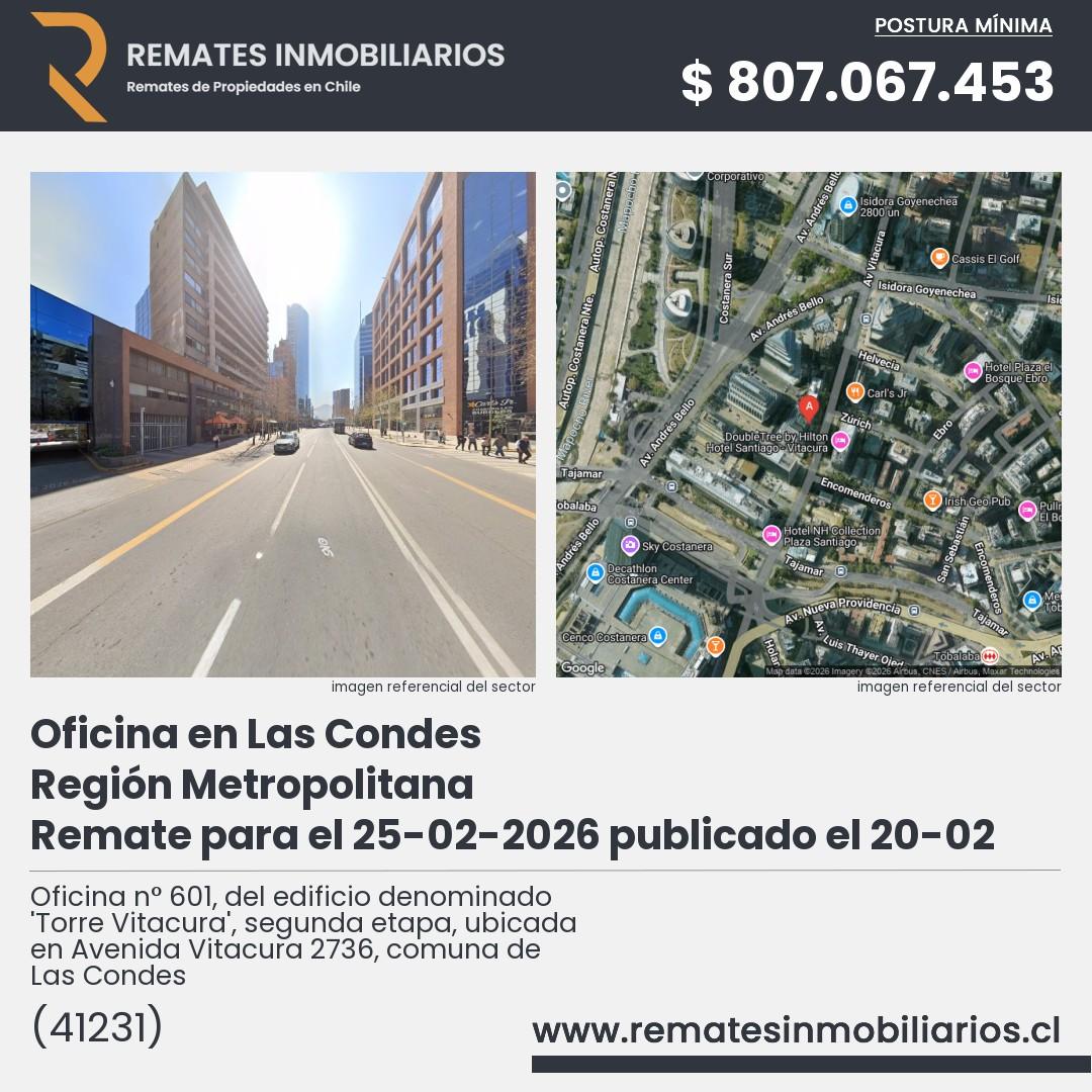 Imagen ficha Oficina n° 601, del edificio denominado 