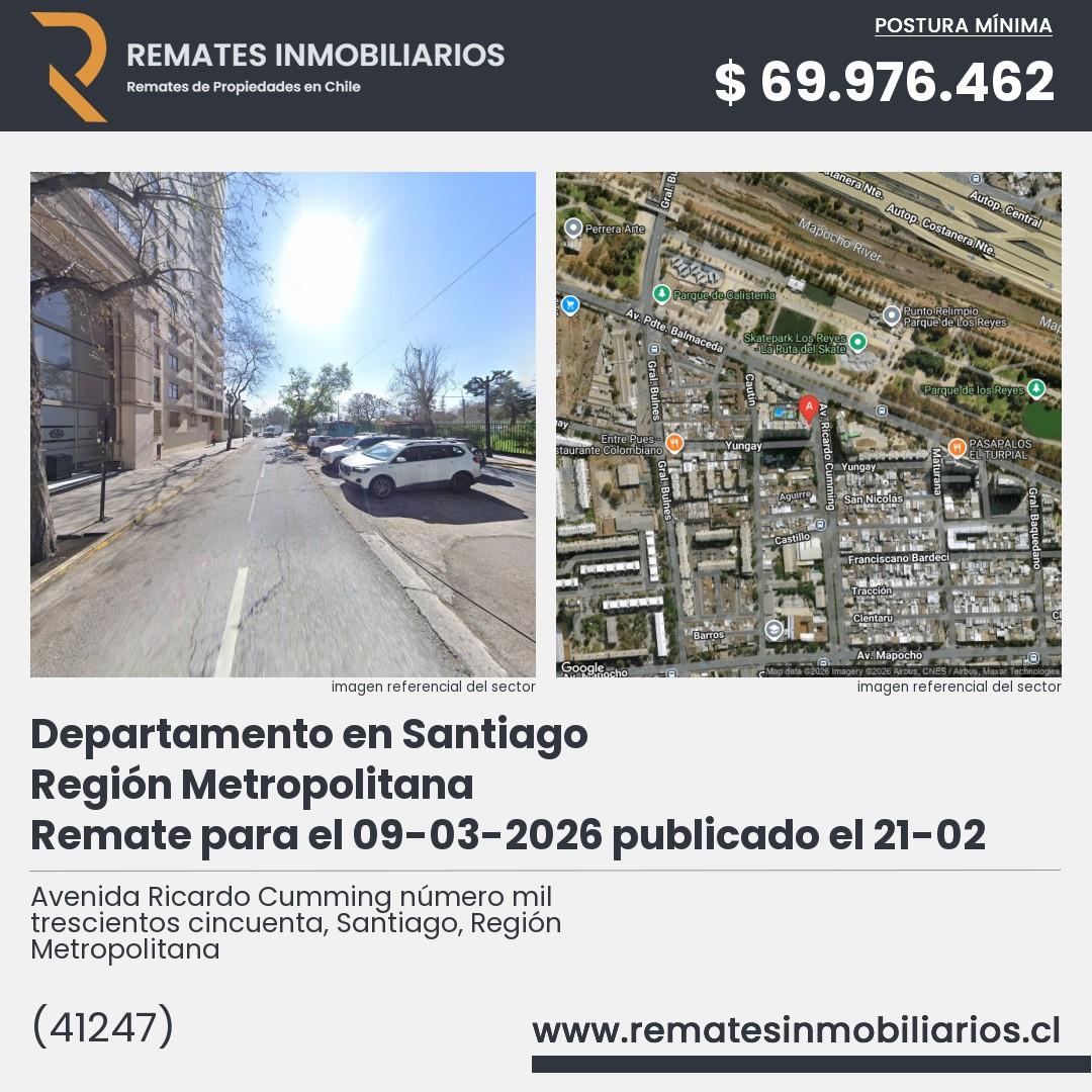 Imagen ficha Avenida Ricardo Cumming número mil trescientos cincuenta, Santiago, Región Metropolitana