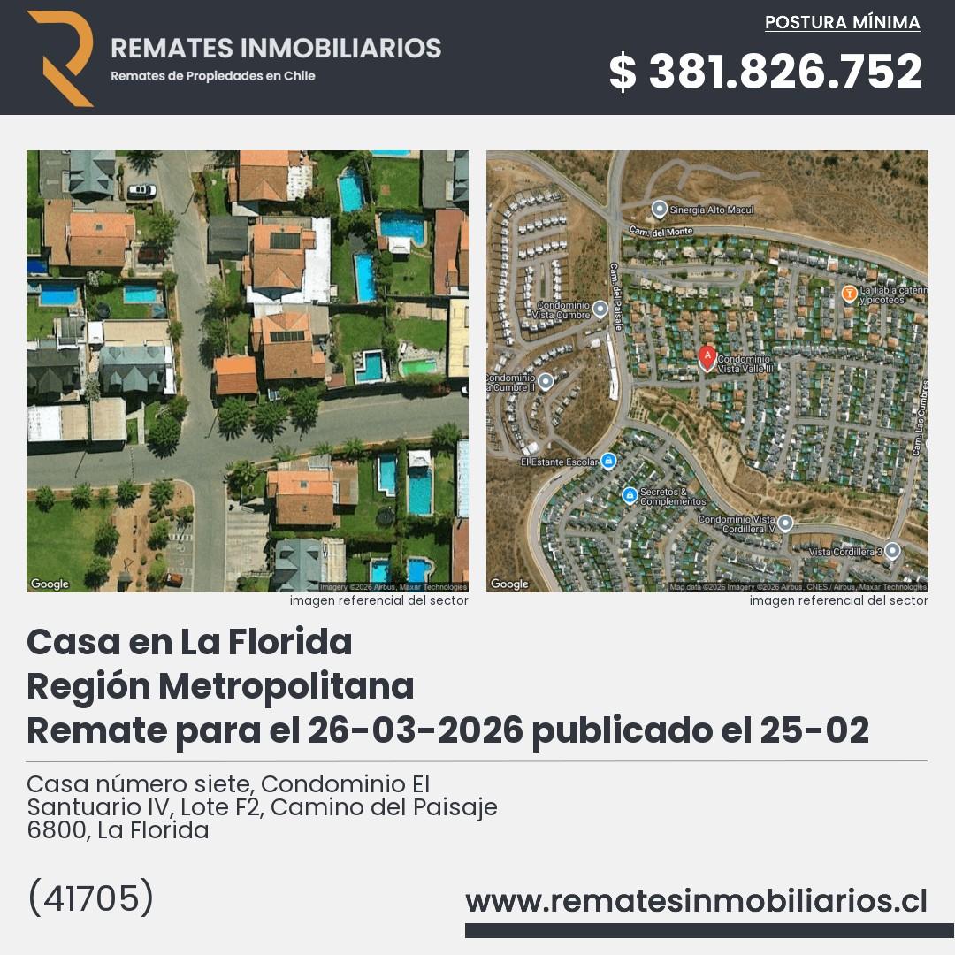 Imagen ficha Casa número siete, Condominio El Santuario IV, Lote F2, Camino del Paisaje 6800, La Florida