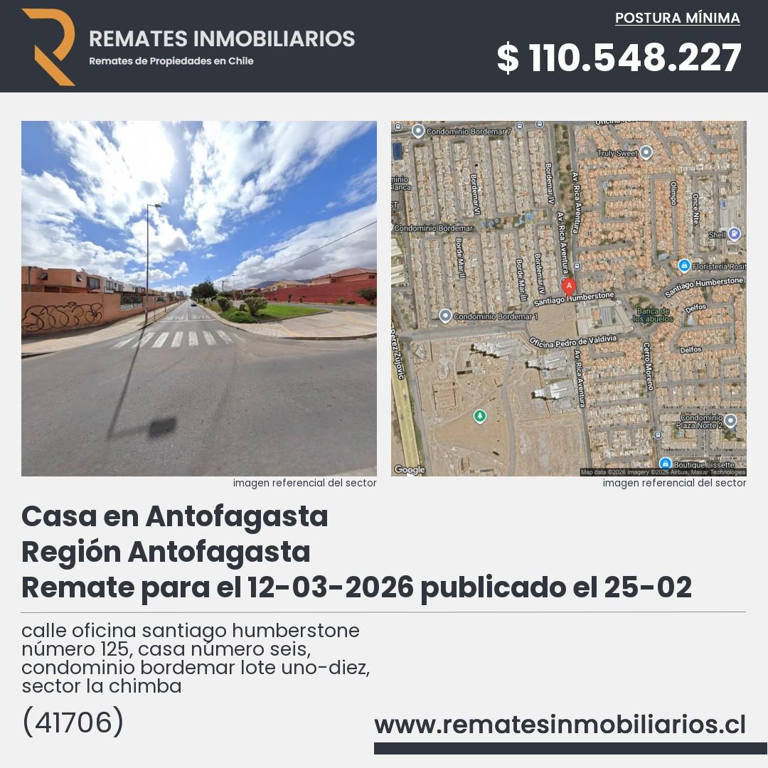 Imagen ficha calle oficina santiago humberstone número 125, casa número seis, condominio bordemar lote uno-diez, sector la chimba