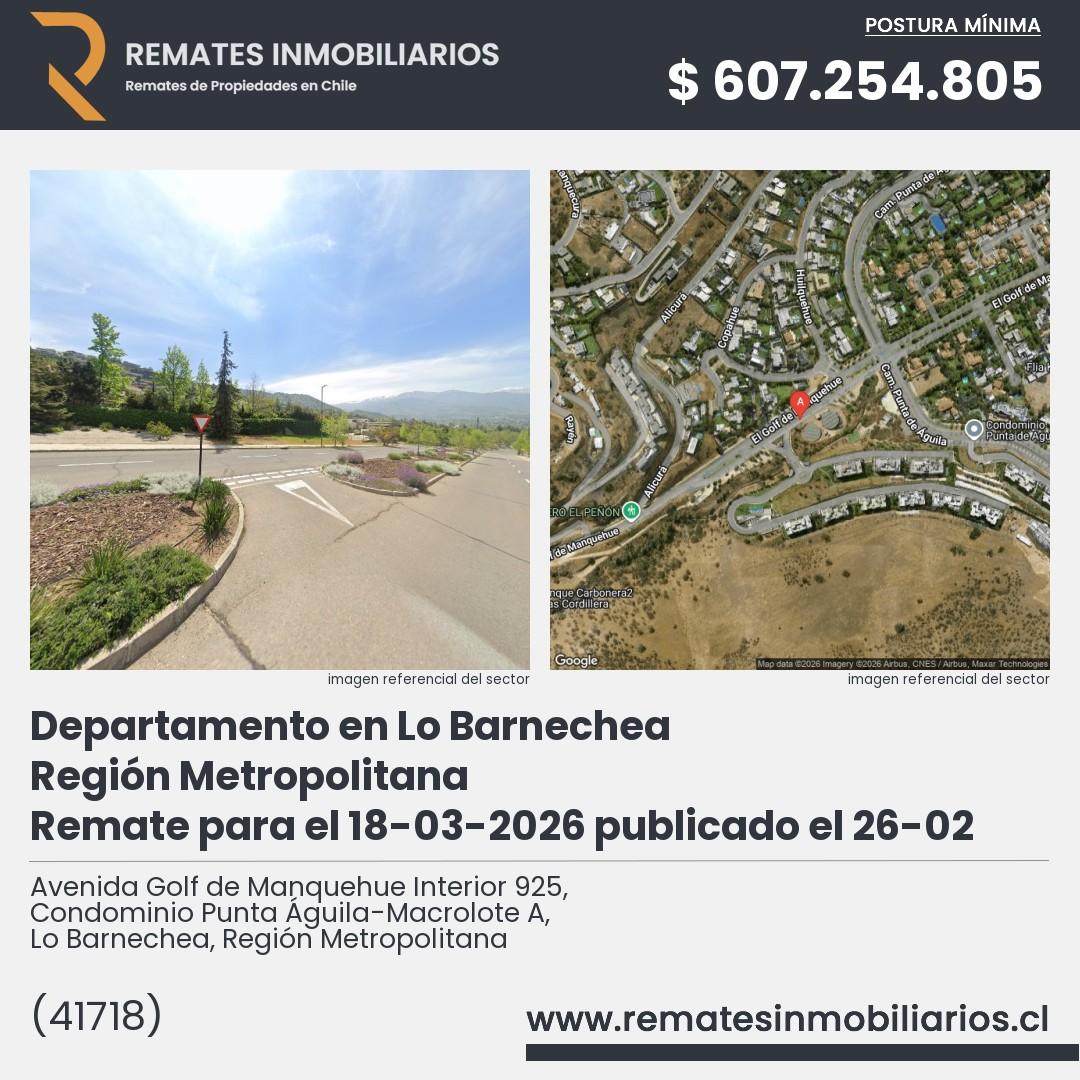 Imagen ficha Avenida Golf de Manquehue Interior 925, Condominio Punta Águila-Macrolote A, Lo Barnechea, Región Metropolitana