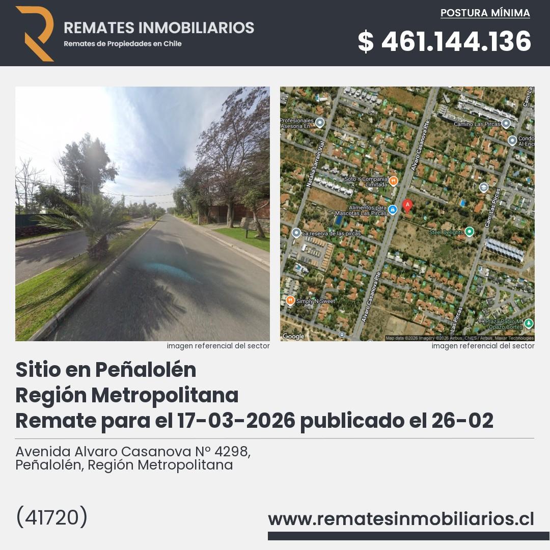 Imagen ficha Avenida Alvaro Casanova Nº 4298, Peñalolén, Región Metropolitana