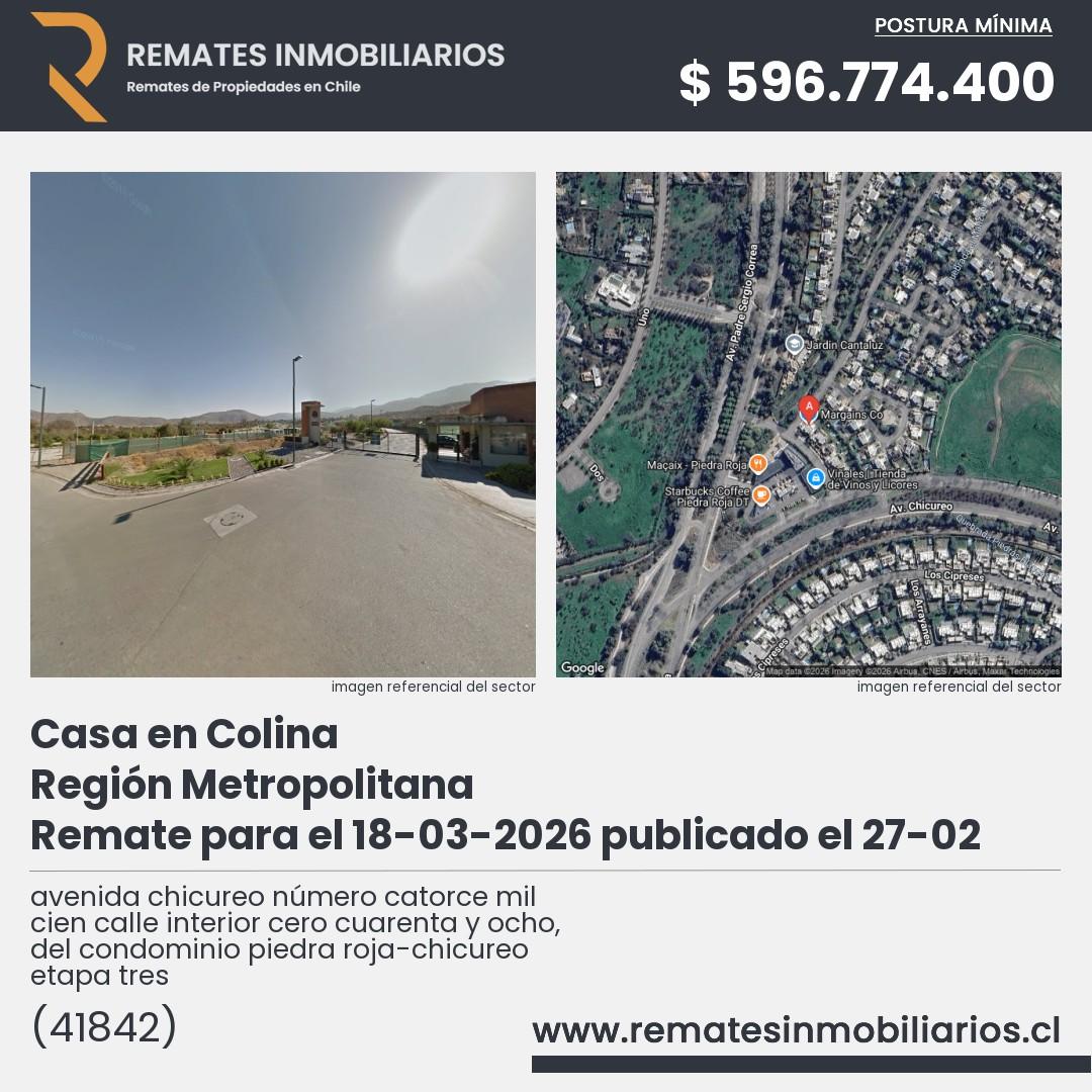 Imagen ficha avenida chicureo número catorce mil cien calle interior cero cuarenta y ocho, del condominio piedra roja-chicureo etapa tres