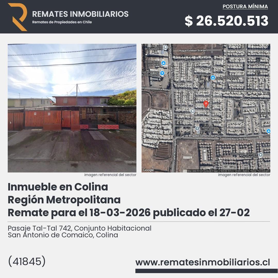Imagen ficha Pasaje Tal-Tal 742, Conjunto Habitacional San Antonio de Comaico, Colina