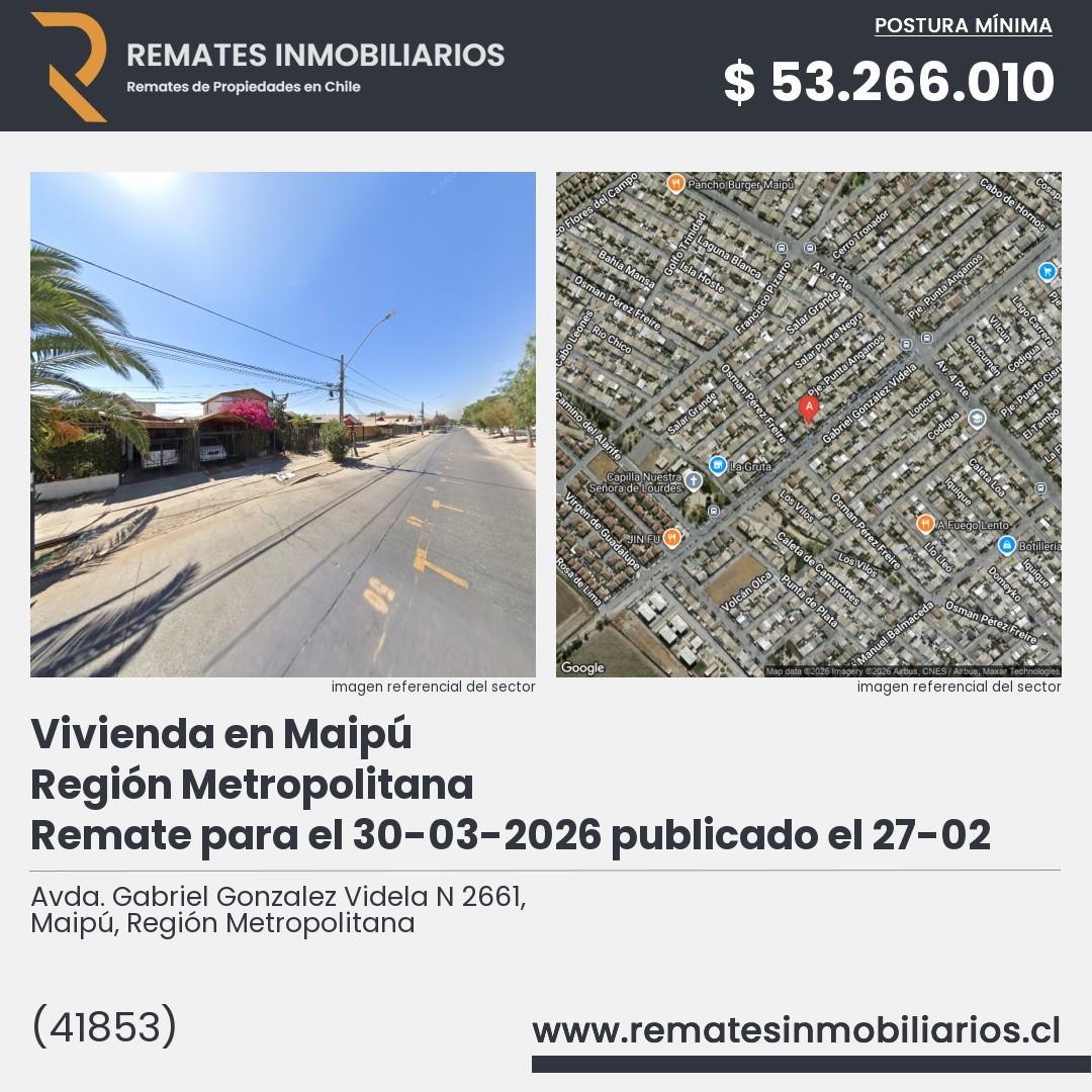 Imagen ficha Avda. Gabriel Gonzalez Videla N 2661, Maipú, Región Metropolitana