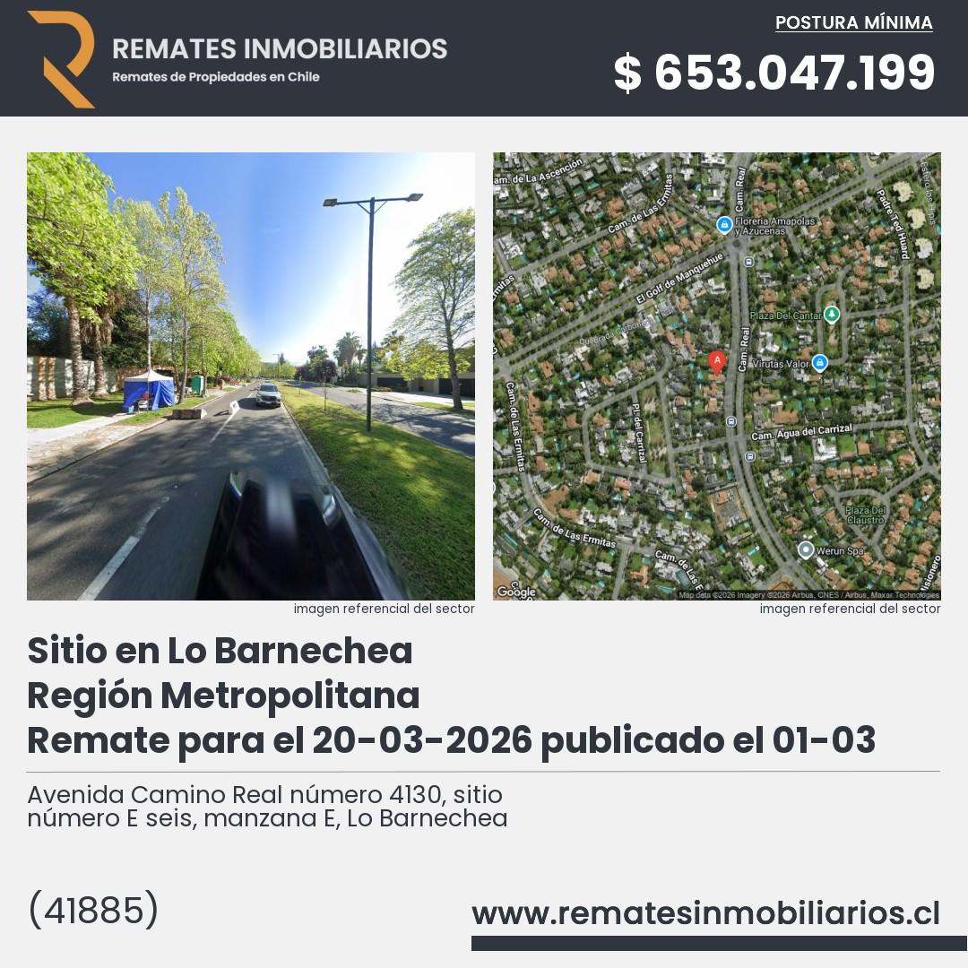 Imagen ficha Avenida Camino Real número 4130, sitio número E seis, manzana E, Lo Barnechea