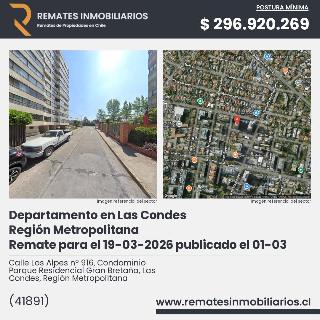 Imagen ficha Calle Los Alpes nº 916, Condominio Parque Residencial Gran Bretaña, Las Condes, Región Metropolitana