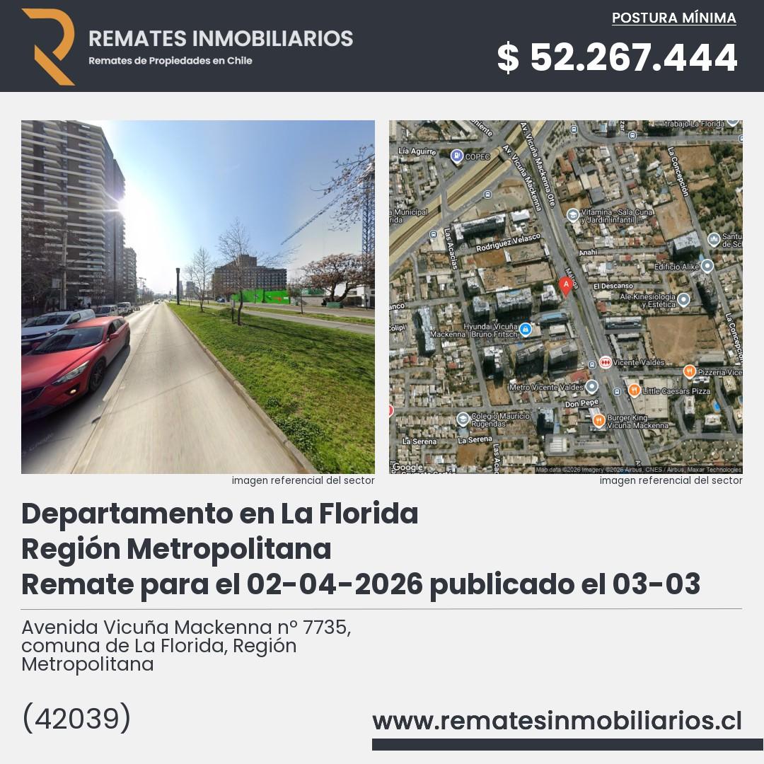 Imagen ficha Avenida Vicuña Mackenna nº 7735, comuna de La Florida, Región Metropolitana