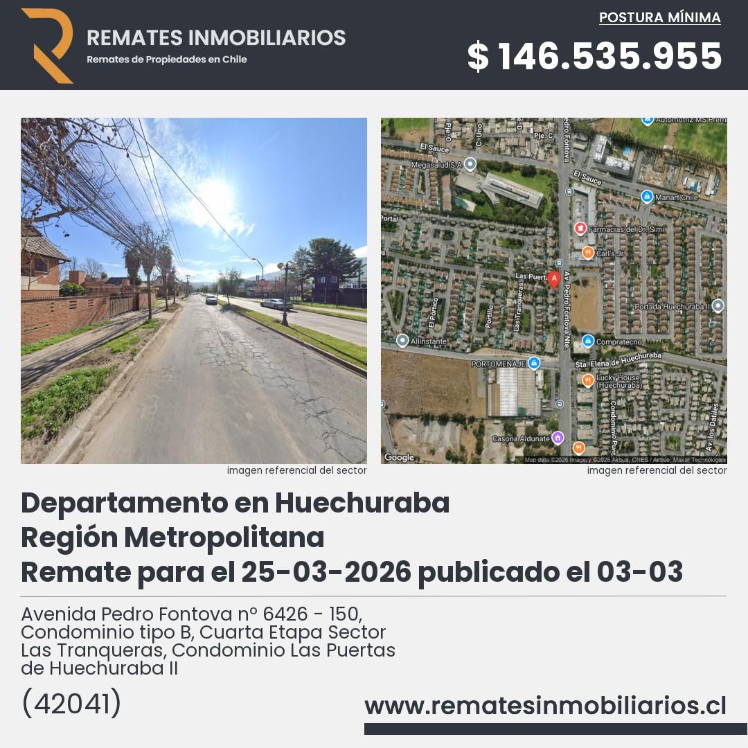 Imagen ficha Avenida Pedro Fontova nº 6426 - 150, Condominio tipo B, Cuarta Etapa Sector Las Tranqueras, Condominio Las Puertas de Huechuraba II