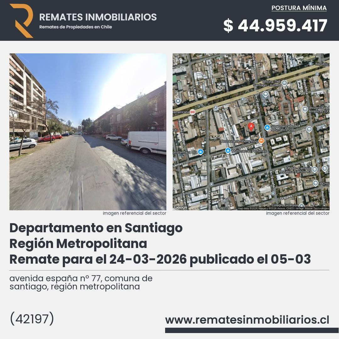 Imagen ficha avenida españa nº 77, comuna de santiago, región metropolitana