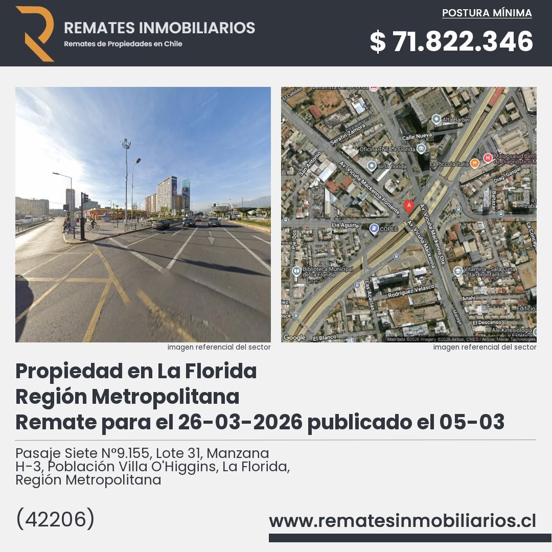 Imagen ficha Pasaje Siete N°9.155, Lote 31, Manzana H-3, Población Villa O