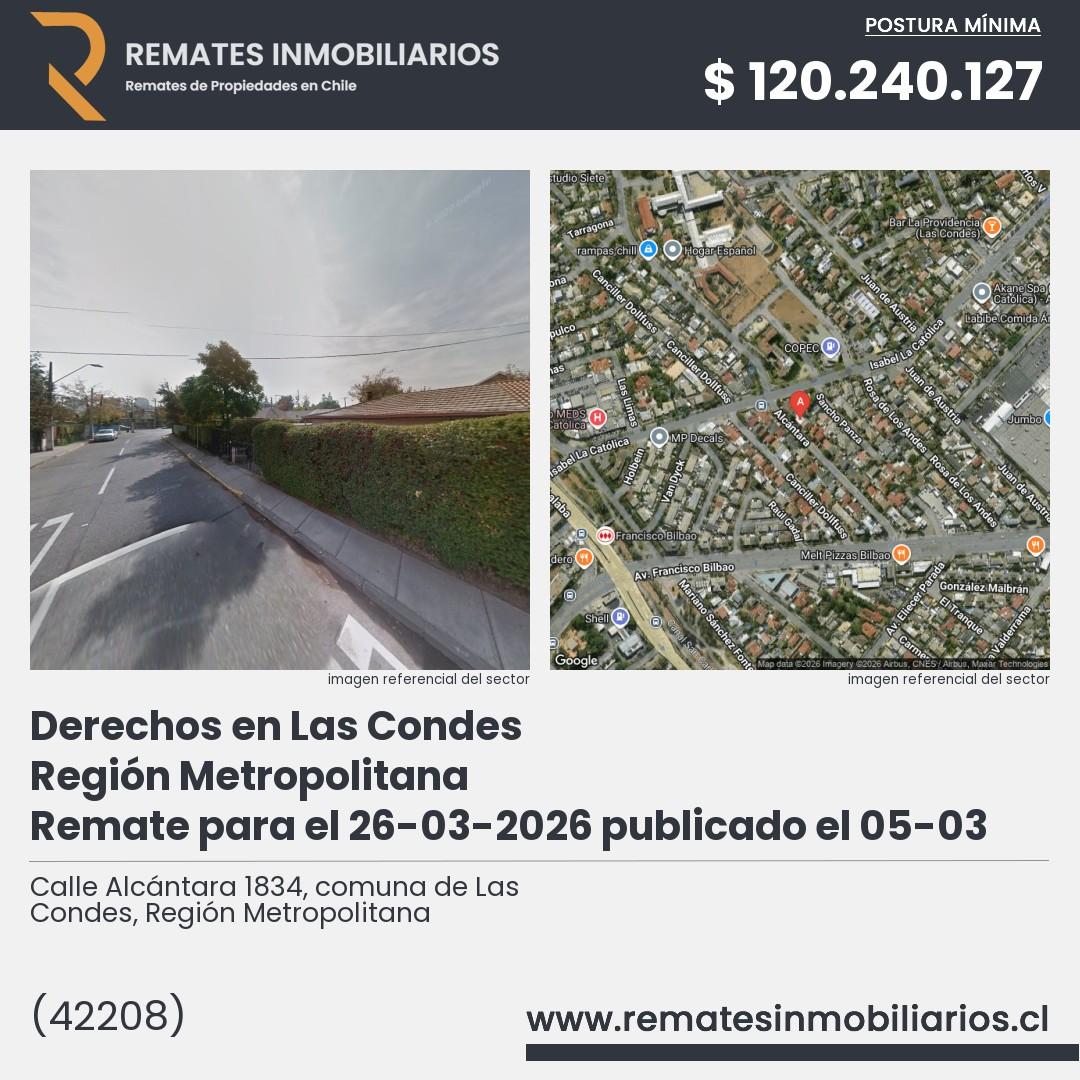 Imagen ficha Calle Alcántara 1834, comuna de Las Condes, Región Metropolitana