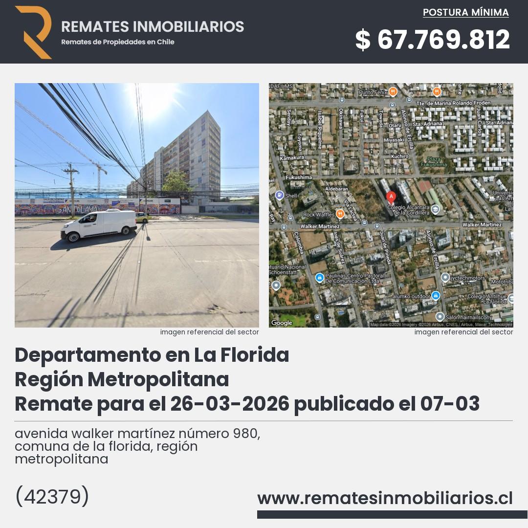Imagen ficha avenida walker martínez número 980, comuna de la florida, región metropolitana