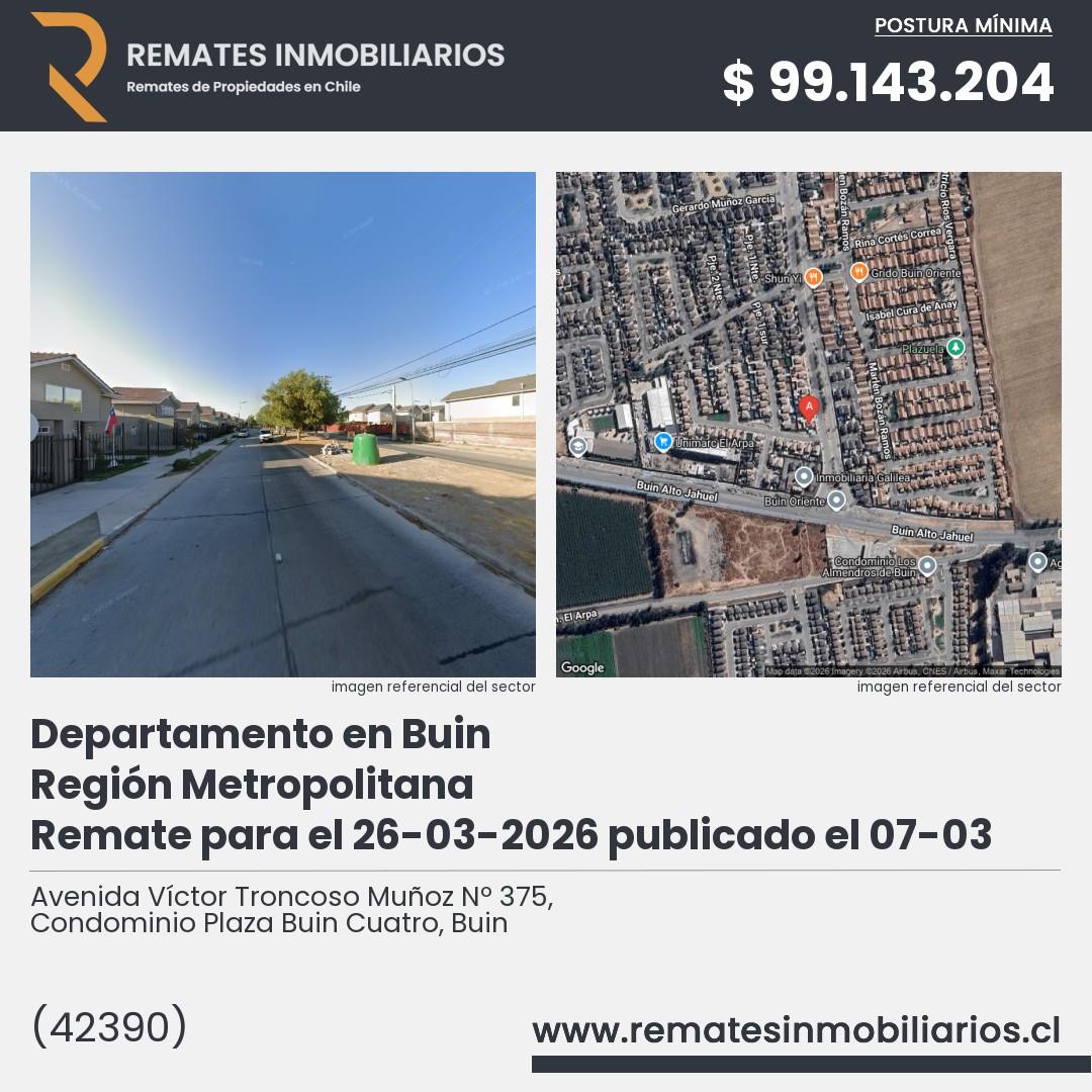 Imagen ficha Avenida Víctor Troncoso Muñoz Nº 375, Condominio Plaza Buin Cuatro, Buin