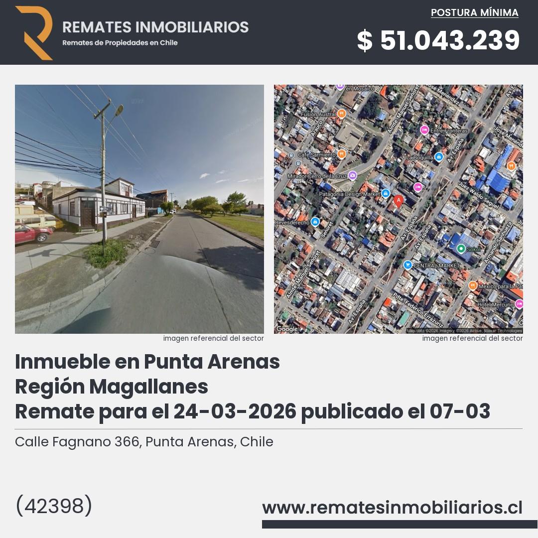 Imagen ficha Calle Fagnano 366, Punta Arenas, Chile