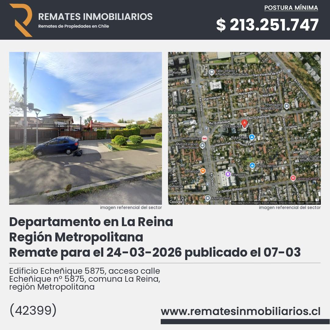 Imagen ficha Edificio Echeñique 5875, acceso calle Echeñique nº 5875, comuna La Reina, región Metropolitana