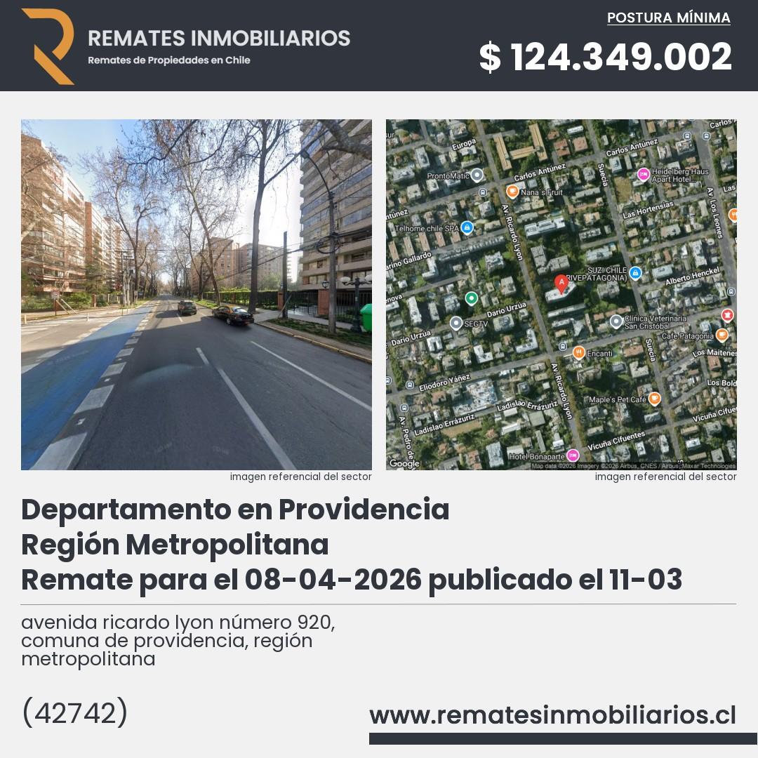 Imagen ficha avenida ricardo lyon número 920, comuna de providencia, región metropolitana