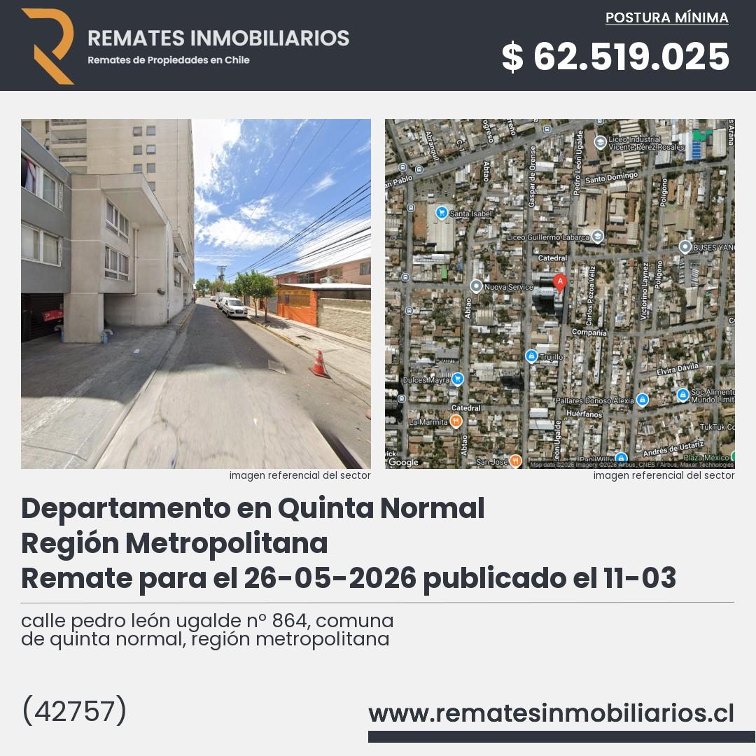 Imagen ficha calle pedro león ugalde nº 864, comuna de quinta normal, región metropolitana