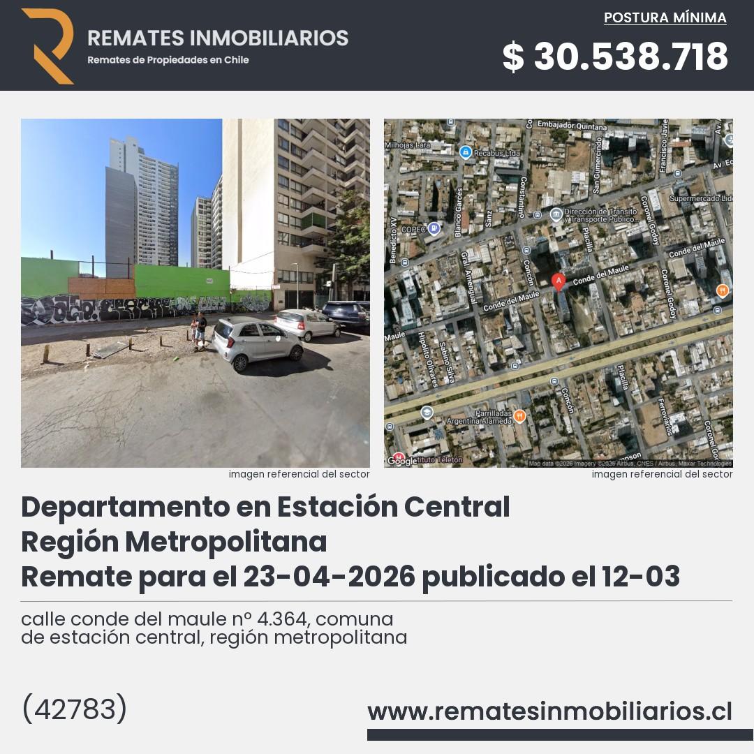 Imagen ficha calle conde del maule nº 4.364, comuna de estación central, región metropolitana