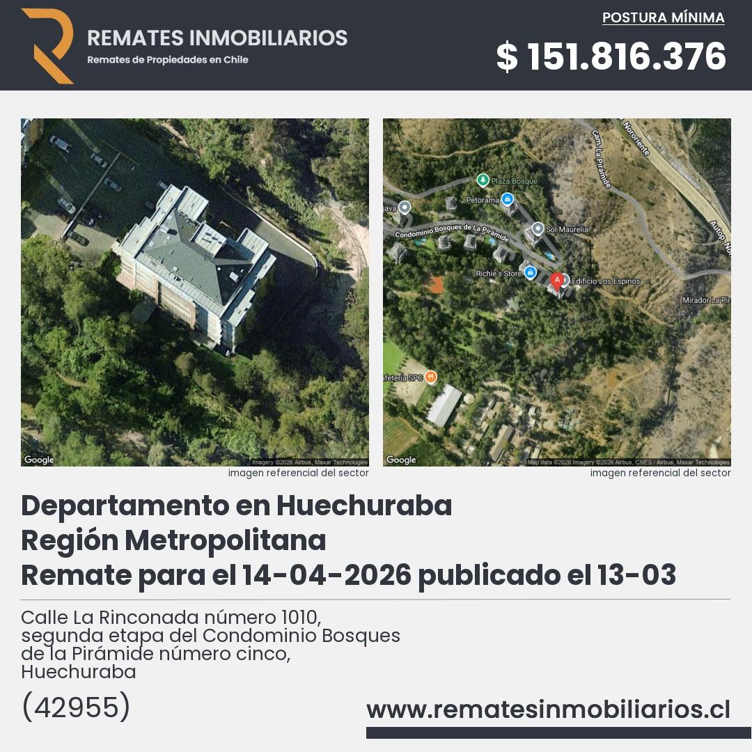 Imagen ficha Calle La Rinconada número 1010, segunda etapa del Condominio Bosques de la Pirámide número cinco, Huechuraba