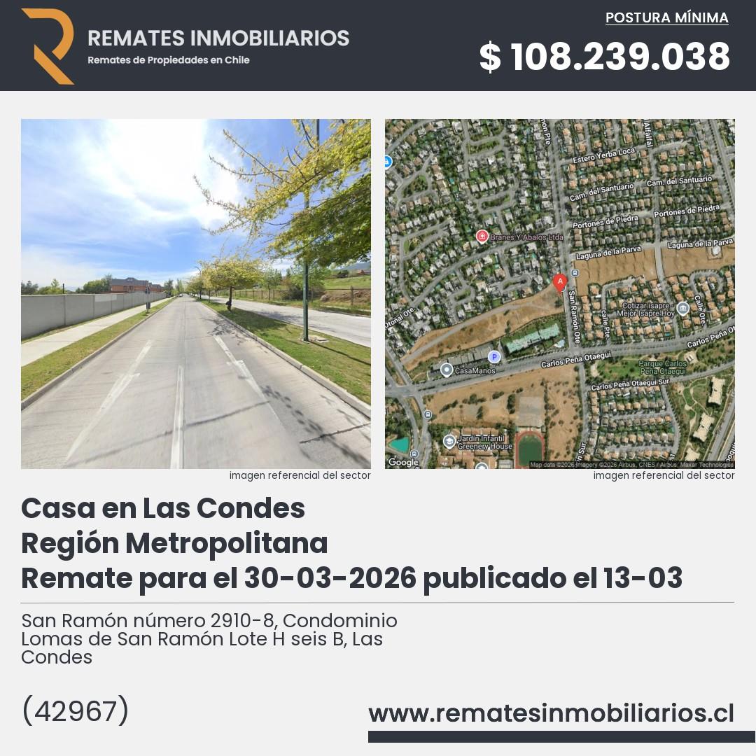 Imagen ficha San Ramón número 2910-8, Condominio Lomas de San Ramón Lote H seis B, Las Condes