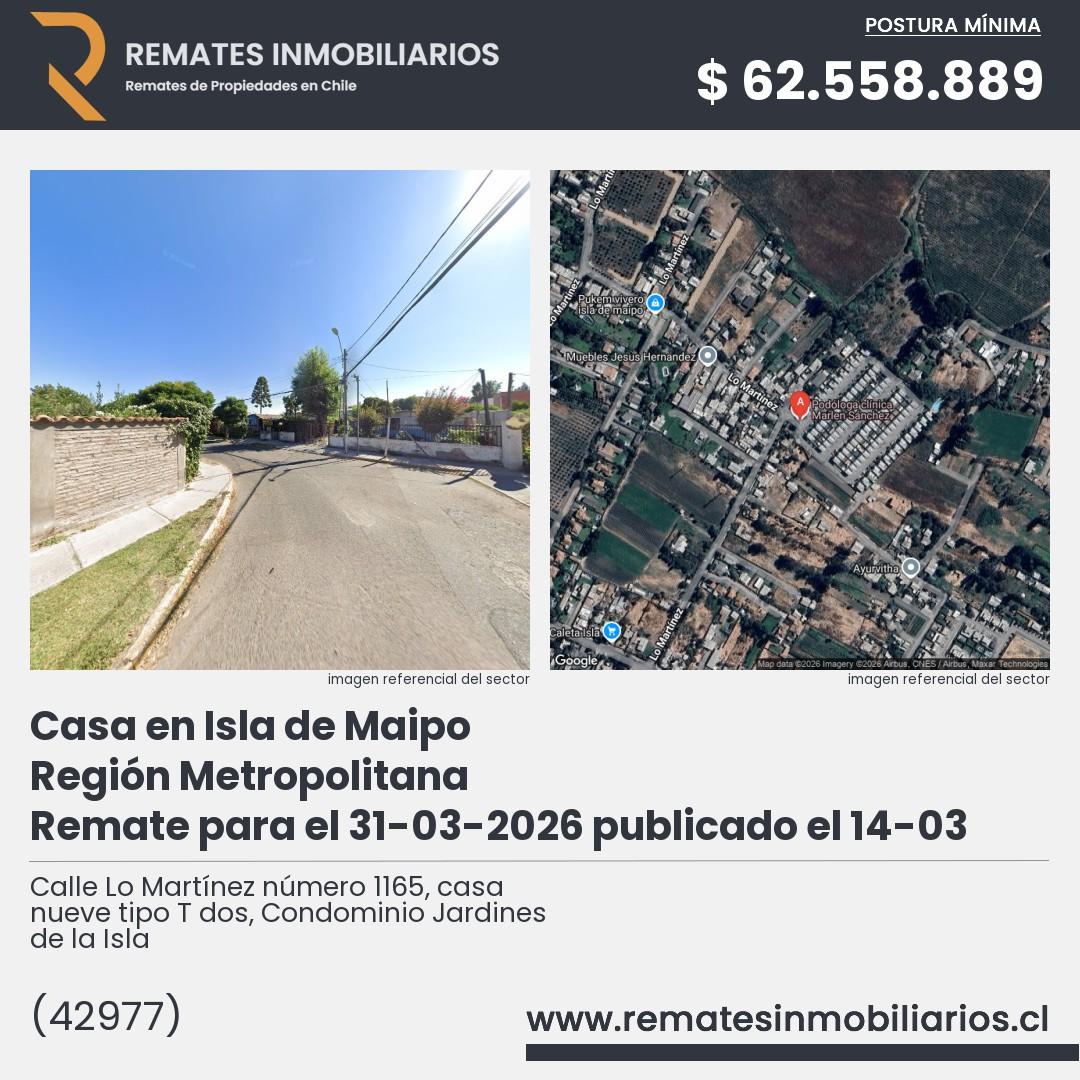 Imagen ficha Calle Lo Martínez número 1165, casa nueve tipo T dos, Condominio Jardines de la Isla