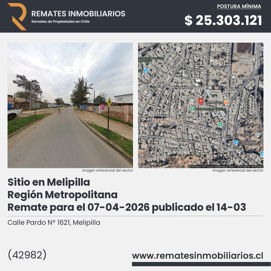 Imagen ficha Calle Pardo Nº 1621, Melipilla