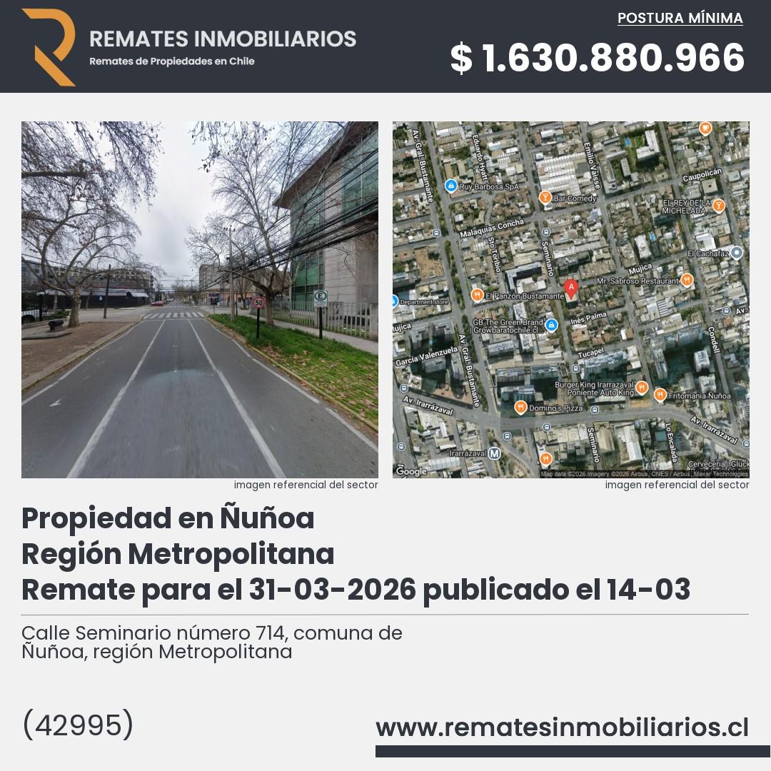 Imagen ficha Calle Seminario número 714, comuna de Ñuñoa, región Metropolitana