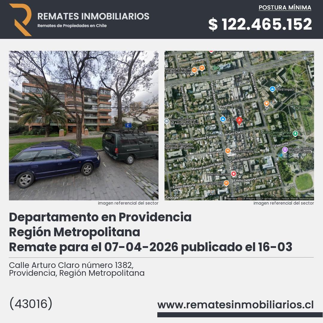 Imagen ficha Calle Arturo Claro número 1382, Providencia, Región Metropolitana